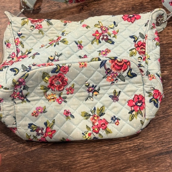 Vera Bradley Blue and Pink Crossbody Bag Quilted Floral - Picture 9 of 9